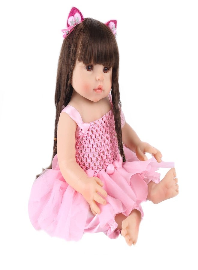 CHAREX Reborn Baby Dolls Silicone Full Body Handmade Realistic Lifelike Toddler/Newborn Dolls Girl, Waterproof Bath Dolls for Age 3+,Christmas Reborn Gift Set, 18 Inch - Image 5